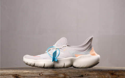 NIKE FREE RN 5.0耐克赤足5.0灰橙公司级带半码 缓震轻便跑鞋 货号：AQ1316-005