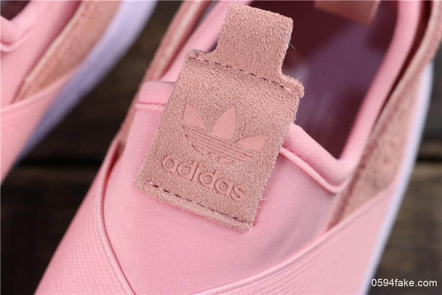 阿迪达斯Adidas SUPERSTAR SLIP ON W S公司级贝壳头十字交叉绑带一脚蹬 货号:S76408