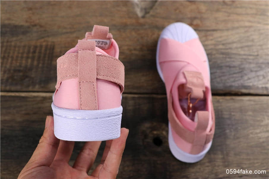 阿迪达斯Adidas SUPERSTAR SLIP ON W S公司级贝壳头十字交叉绑带一脚蹬 货号:S76408