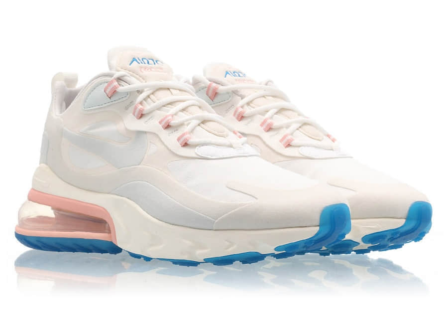 Nike Air Max 270 React“Summit White”耐克全新Max270属于夏天的配色 货号:AO4971-100