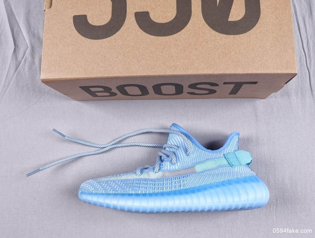Adidas Yeezy BOOST 350 V2 Bluetr Antlia纯原版本侃爷明星同款百搭轻便爆米花中底休闲运动慢跑鞋 货号:FW9008