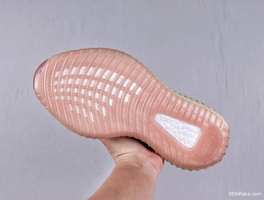 阿迪达斯Adidas YEEZY BOOST 350 V2 Citrin Reflective百搭轻便爆米花中底休闲运动慢跑鞋OG纯原镂空柠檬素浅黄拼接满天星 货号：FW5318