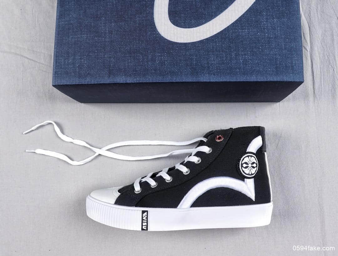 福神Evisu Embroidered Low-top Sneakers 2019刺绣海鸥休闲百搭低帮帆布板鞋