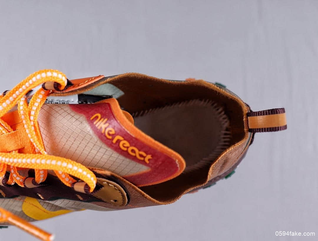 耐克UNDERCOVER x Nike Upcoming React Element 87公司级反应元素半透明系列前卫慢跑鞋水泥灰橙色正确发售版本 货号：CJ6897-113