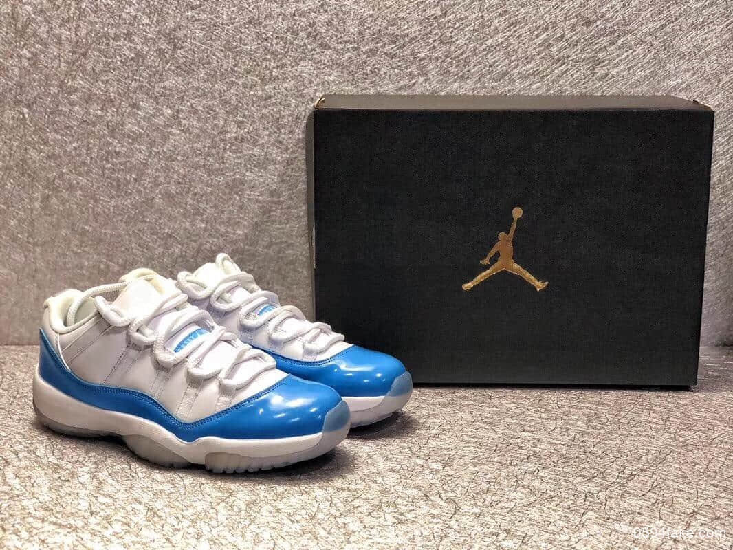 乔丹Air Jordan 11 Low Columbia纯原版本AJ11低帮原厂真碳实战篮球鞋 货号：528895-106