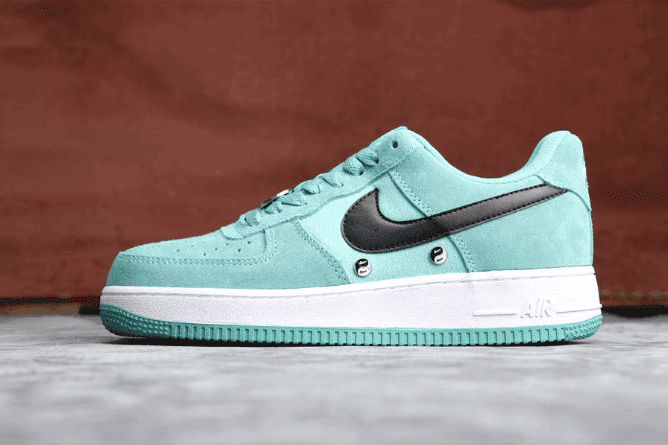 Nike Air Force 1 Have A Nike Day湖水绿笑脸 耐克空军一号顶级真标翻毛皮革低帮运动鞋 货号:BQ8273-300