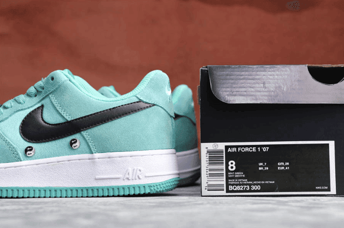 Nike Air Force 1 Have A Nike Day湖水绿笑脸 耐克空军一号顶级真标翻毛皮革低帮运动鞋 货号:BQ8273-300