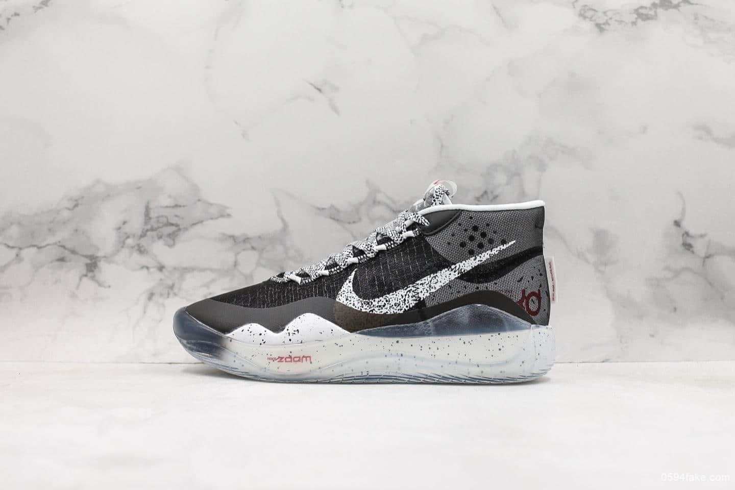 耐克NIKE ZOOM KD12 EP杜兰特12代纯原级版本实战篮球鞋原盒原标区别市面通货版本 货号：AR4230-002
