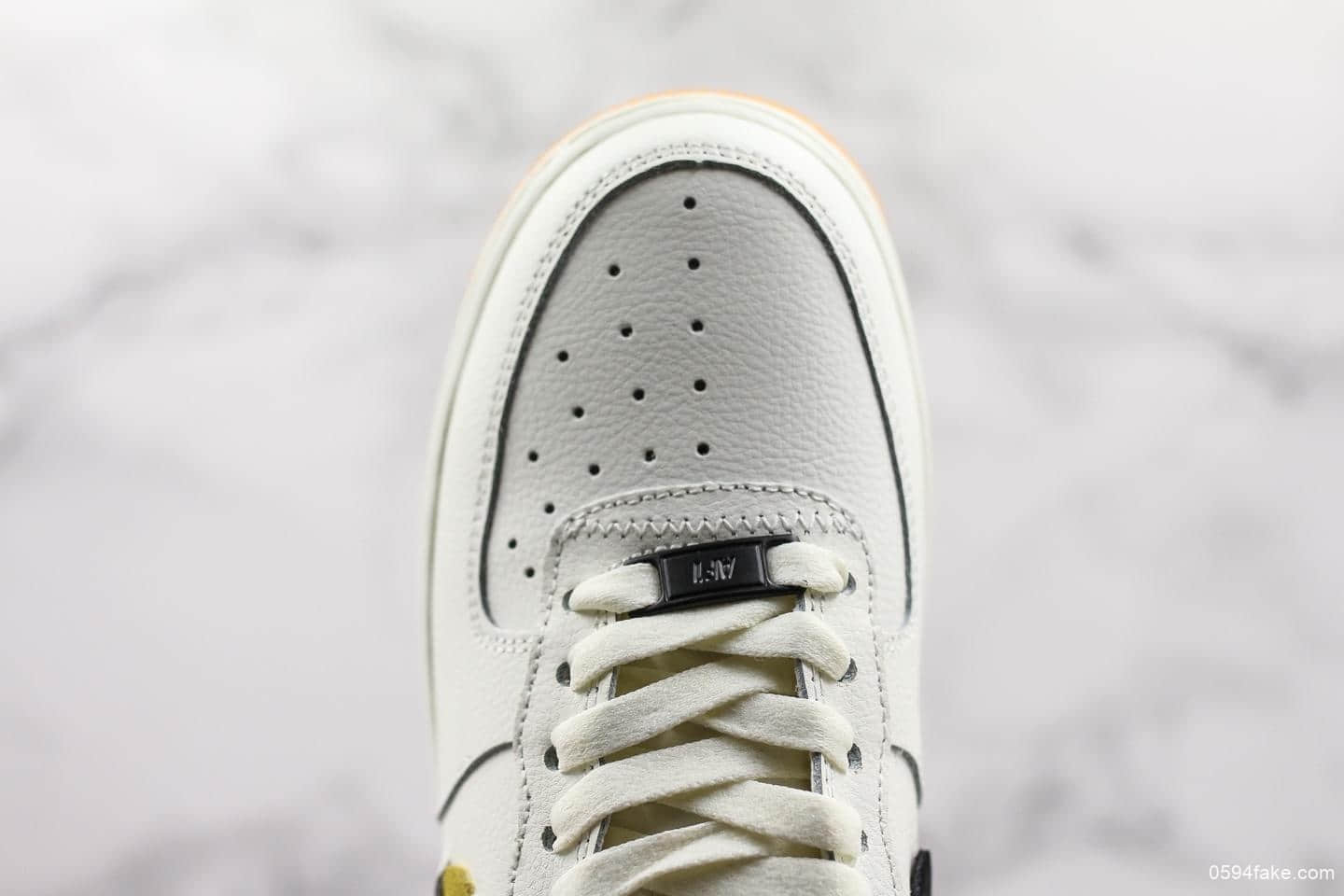 耐克Nike Air Force 1 Inside Out三方联名款公司级版本空军一号断勾黑黄低帮运动休闲板鞋 货号：BV0740-101