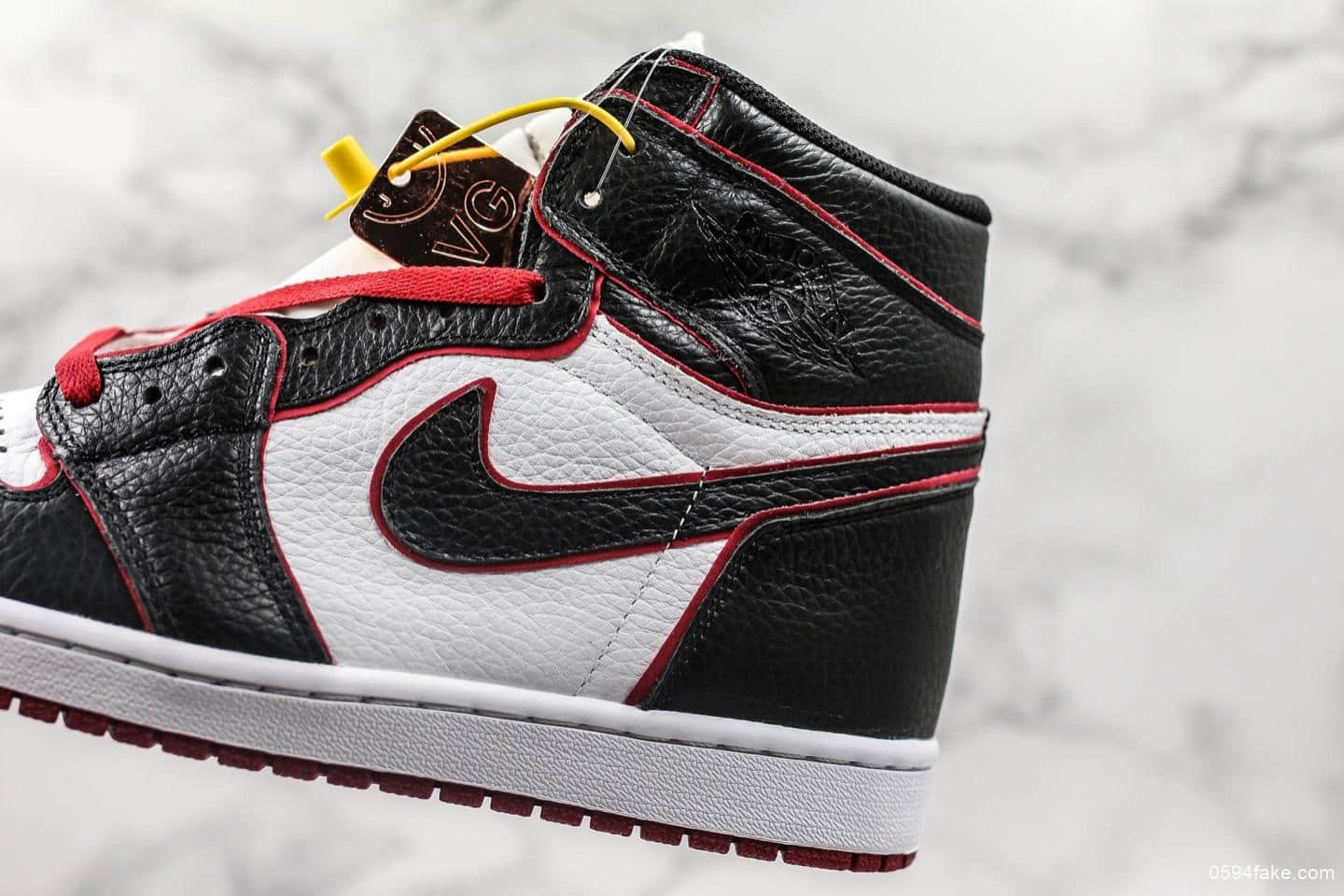 乔丹Air Jordan 1 RETRO HIGH OG AJ1新黑红描边VG纯原版本高帮AJ1区别市面通货版本原厂STAR 货号:555088-062