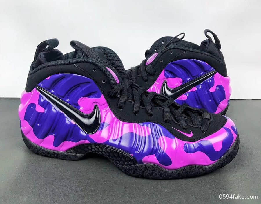 紫迷彩喷泡!酷炫十足!Nike Air Foamposite Pro“Purple Camo”后天发售! 货号:624041-012