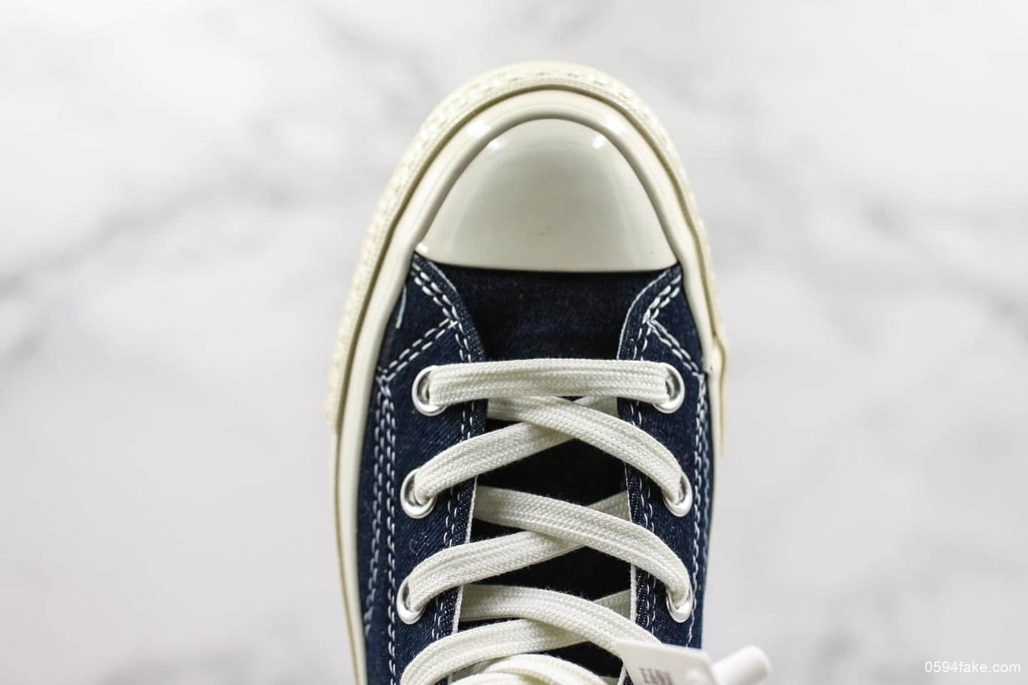 匡威Converse Chuck Taylor All Star 1970 OX Light denim blue真标硫化蓝底双围条版本复古三星标高帮运动硫化板鞋深蓝丹宁牛仔 货号:165647C