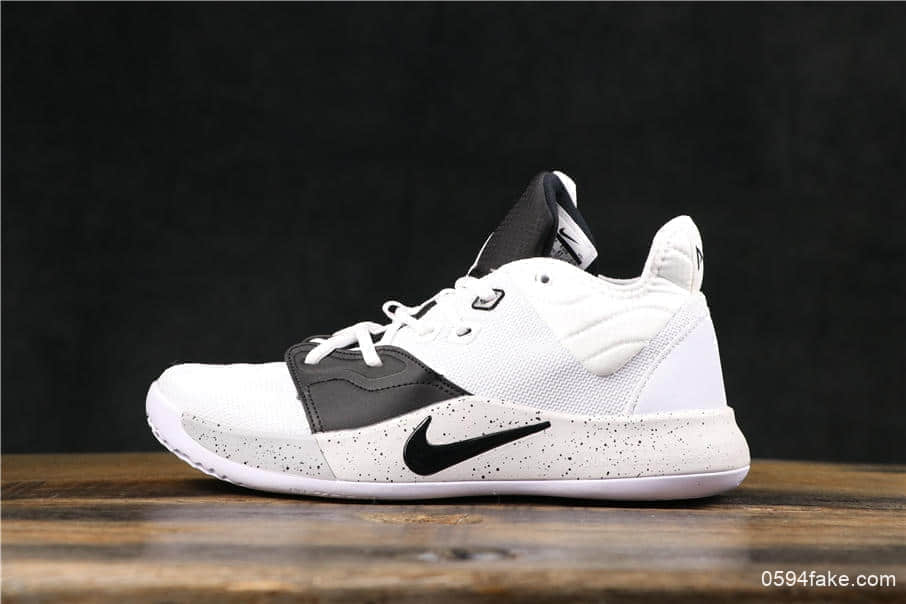 耐克Nike PG3 EP保罗三代公司级黑白斑点实战篮球鞋原鞋开模原标原盒 货号:AQ2607-101