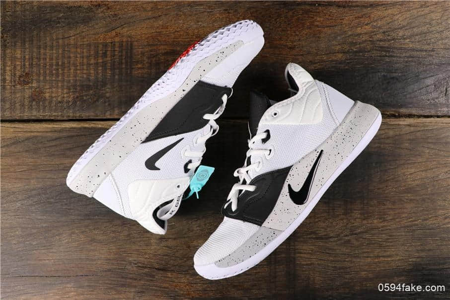 耐克Nike PG3 EP保罗三代公司级黑白斑点实战篮球鞋原鞋开模原标原盒 货号:AQ2607-101
