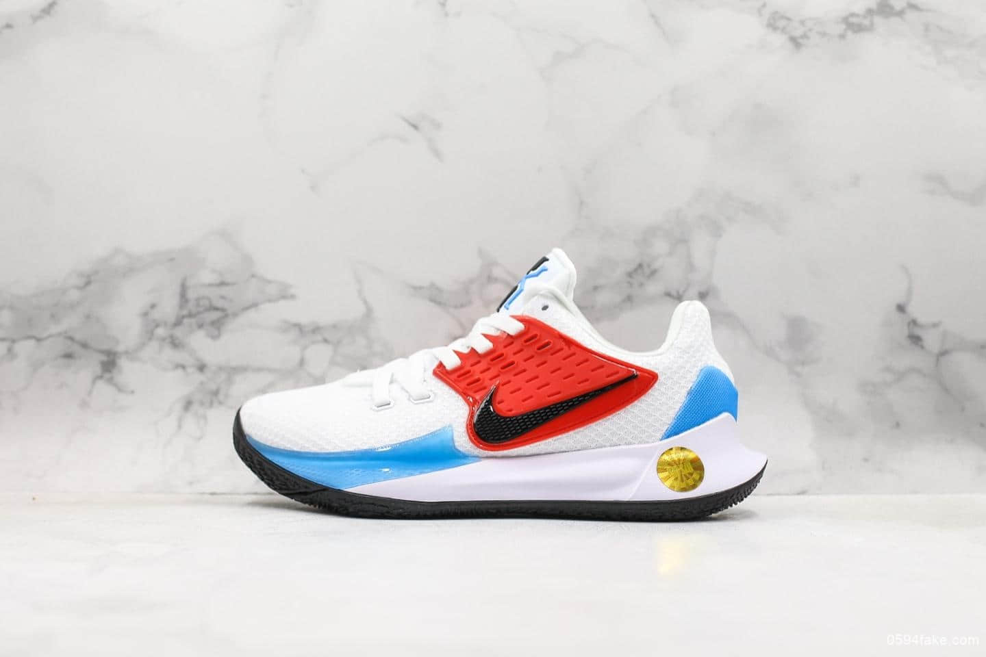 耐克Nike Kyrie Low 2公司级版本欧文2白色透气织物鞋身搭配鞋侧支撑片内置气垫实战篮球鞋 货号:AV6337-002