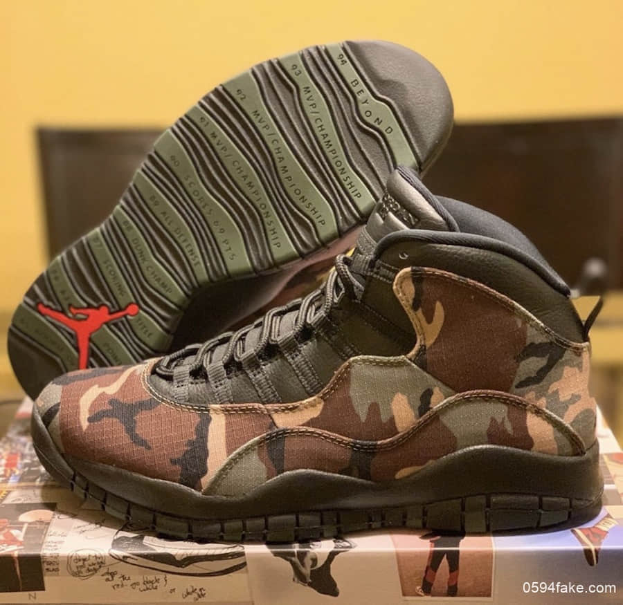 Air Jordan 10“Camo”更多细节图释出！真的绝了！ 货号：310805-201