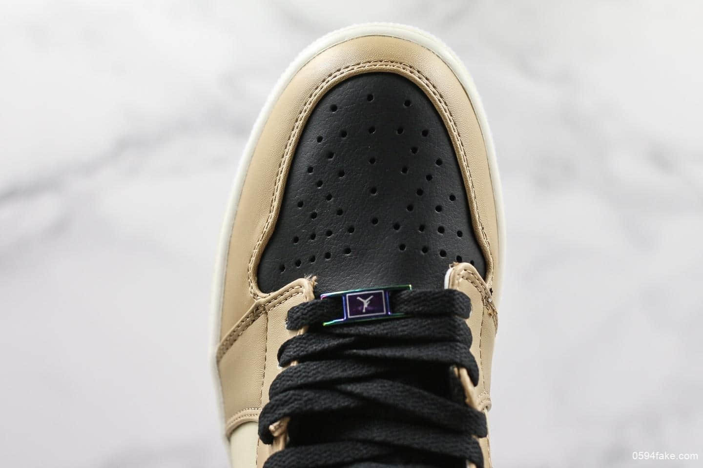 乔丹Air Jordan 1 Fossil公司级版本奶茶配色乔1高帮水晶第顶级复刻板鞋正确中底区别市面通货版本 货号：AH7389-003