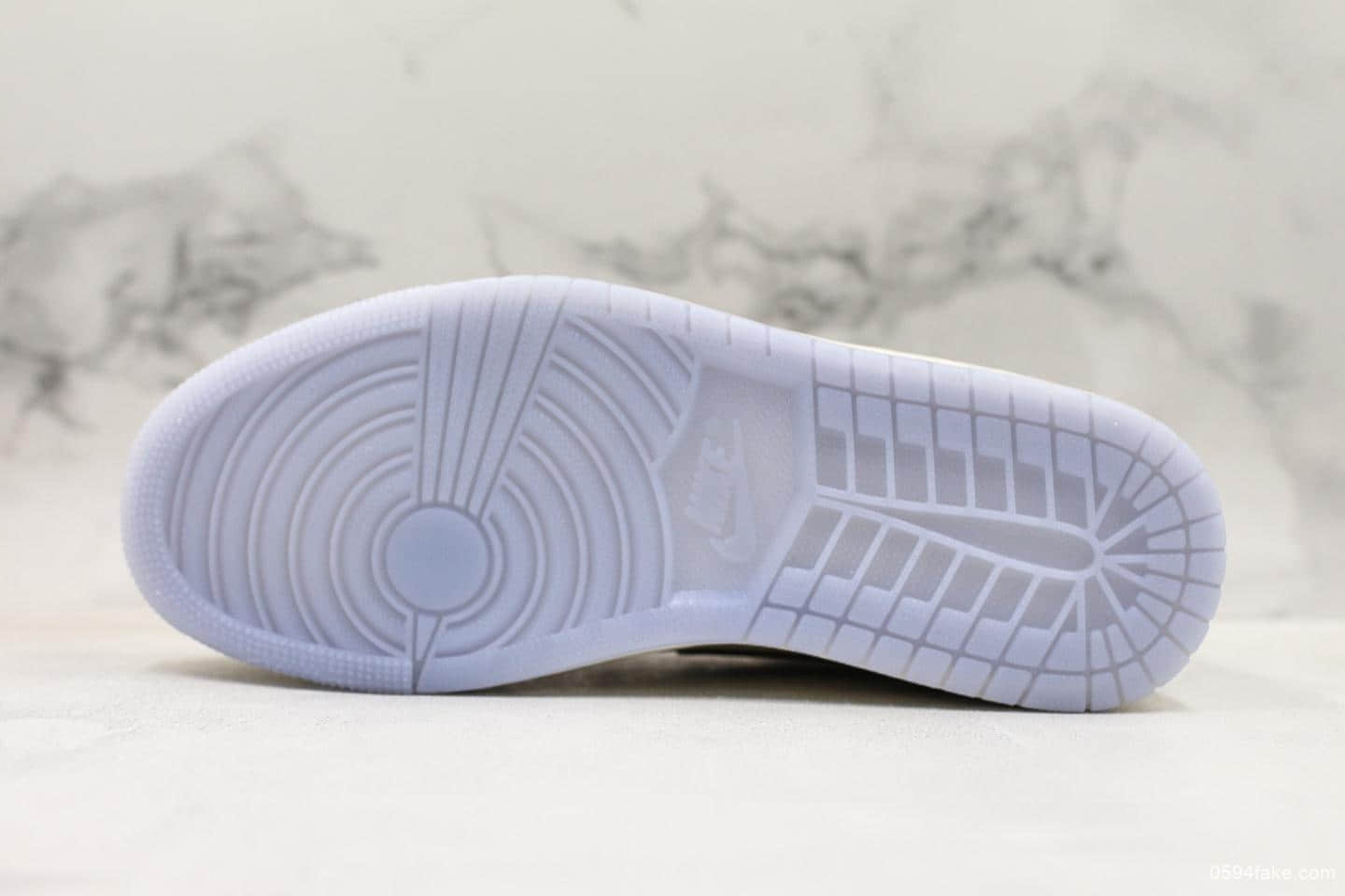 乔丹Air Jordan 1 Fossil公司级版本奶茶配色乔1高帮水晶第顶级复刻板鞋正确中底区别市面通货版本 货号：AH7389-003