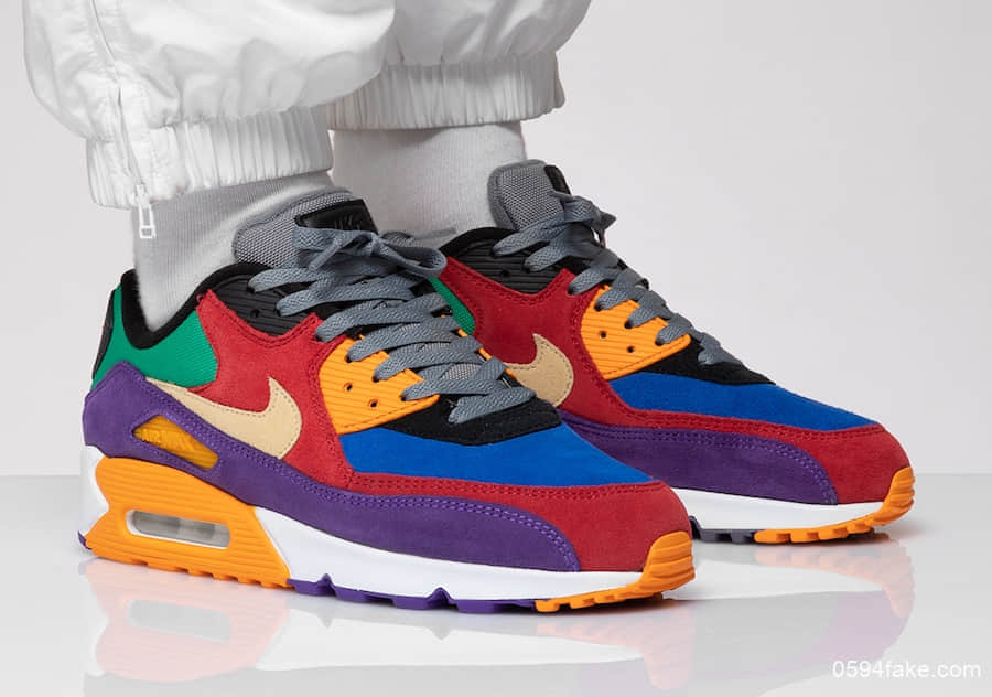 穿上它等于穿上了彩虹！Nike Air Max 90“Viotech”将于8月29日发售！ 货号：CD0917-600