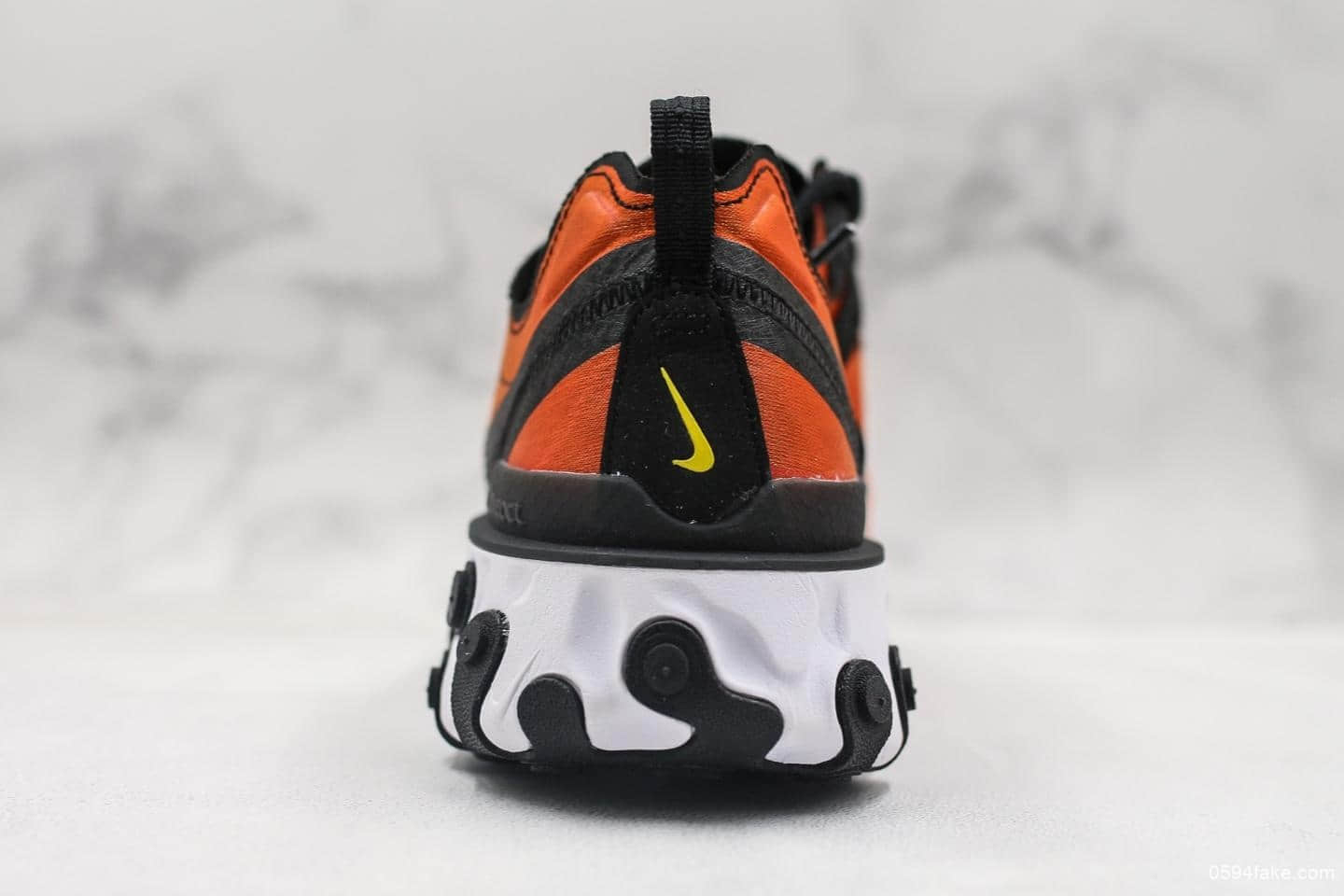 耐克React Element 55 PRM SU19高桥盾联名落叶橘公司级带半码 原厂韩国进口纱网 货号：BQ9241-001