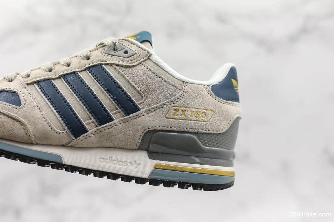 阿迪达斯Adidas Originals ZX750公司级版本阿迪达斯三叶草经典复古校园系列原标半码专柜同步国内标原盒