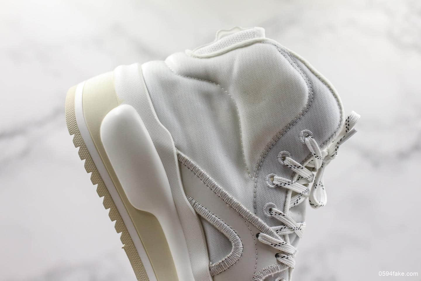 阿迪达斯adidas x Y-3 Hokori White White纯原版本山本耀司骄傲厚底系列中帮复古篮球运动风百搭休闲增高板鞋白米黄 货号：EF2635