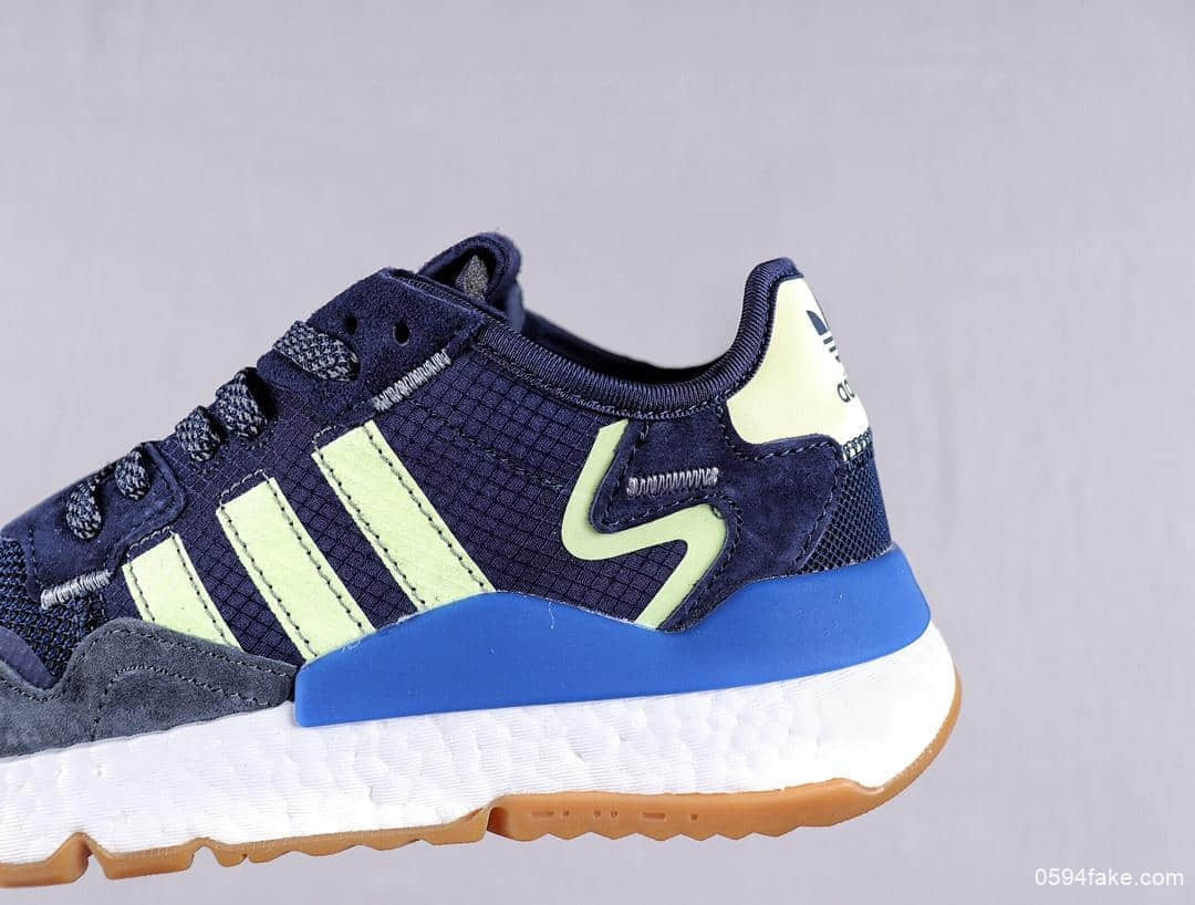 阿迪达斯Adidas Nite Jogger 2019 Boost公司级3M反光联名夜行者复古跑鞋原盒原标全掌Boost科技 货号：EG2956