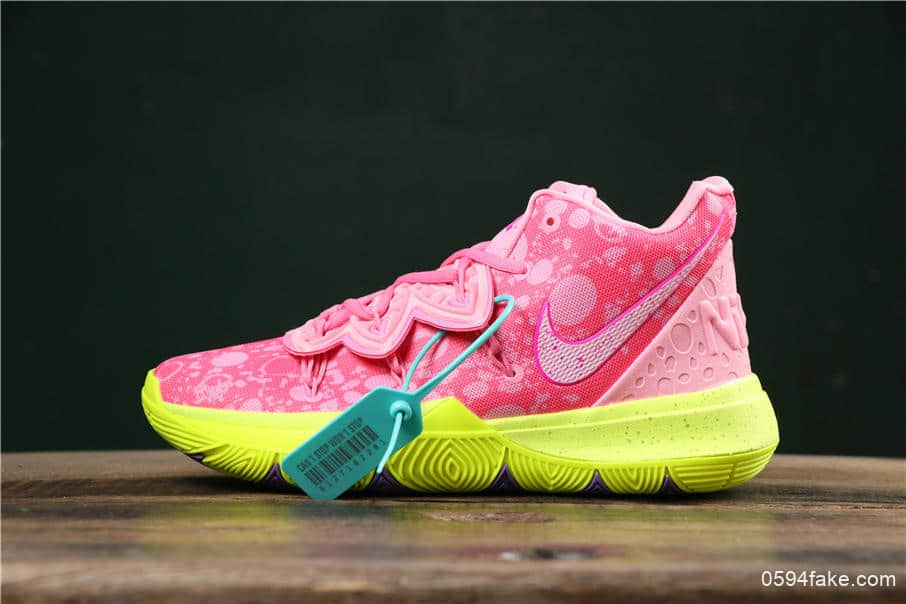 耐克Nike Kyrie 5公司级欧文5官方限定配色透气针织全新实战缓震大底实战欧文5篮球鞋派大星出货 货号：AO2918-065
