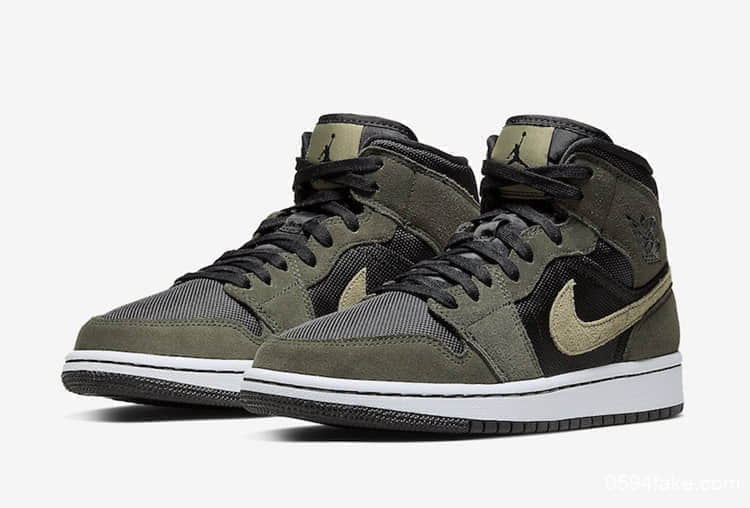 强烈的军事风格！工装搭配绝对养眼！Air Jordan 1 Mid即将发售！ 货号：BQ6472-030