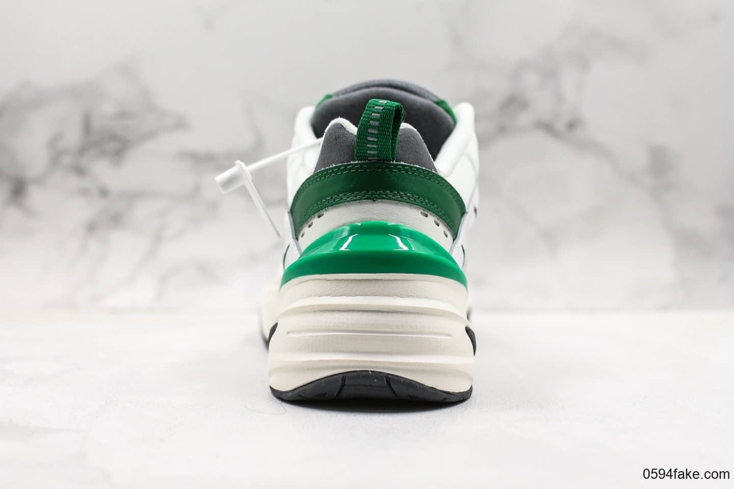 耐克Nike Air Monarch the M2K Tekno白灰绿M2K老爹鞋复古休闲运动鞋真标带半码 原厂模具开发 货号：AV4789-009