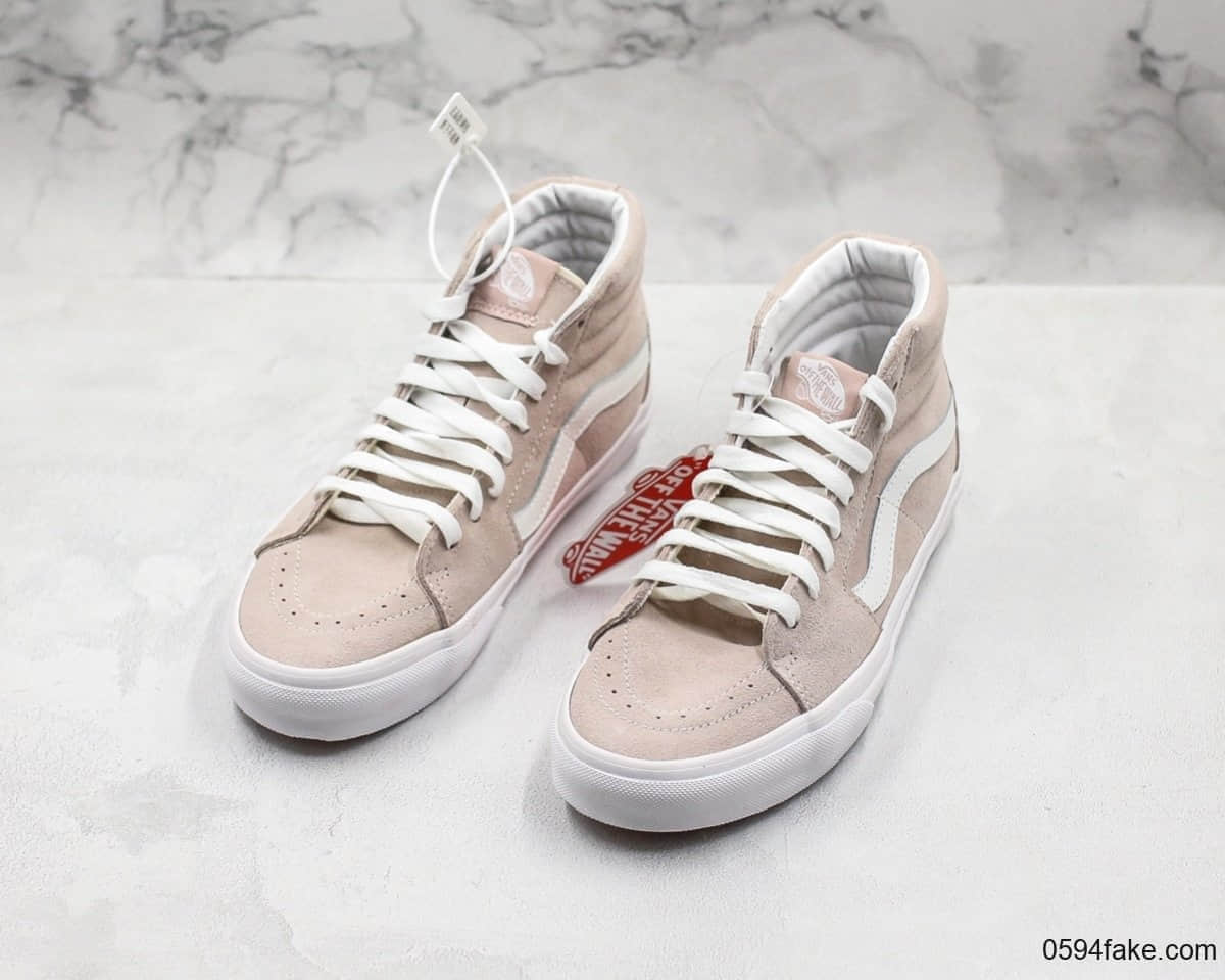 万斯Vans SK8-Hi高帮板鞋官方爆款粉色公司级带半码全麂皮材质 货号:VN0A4BV6V79