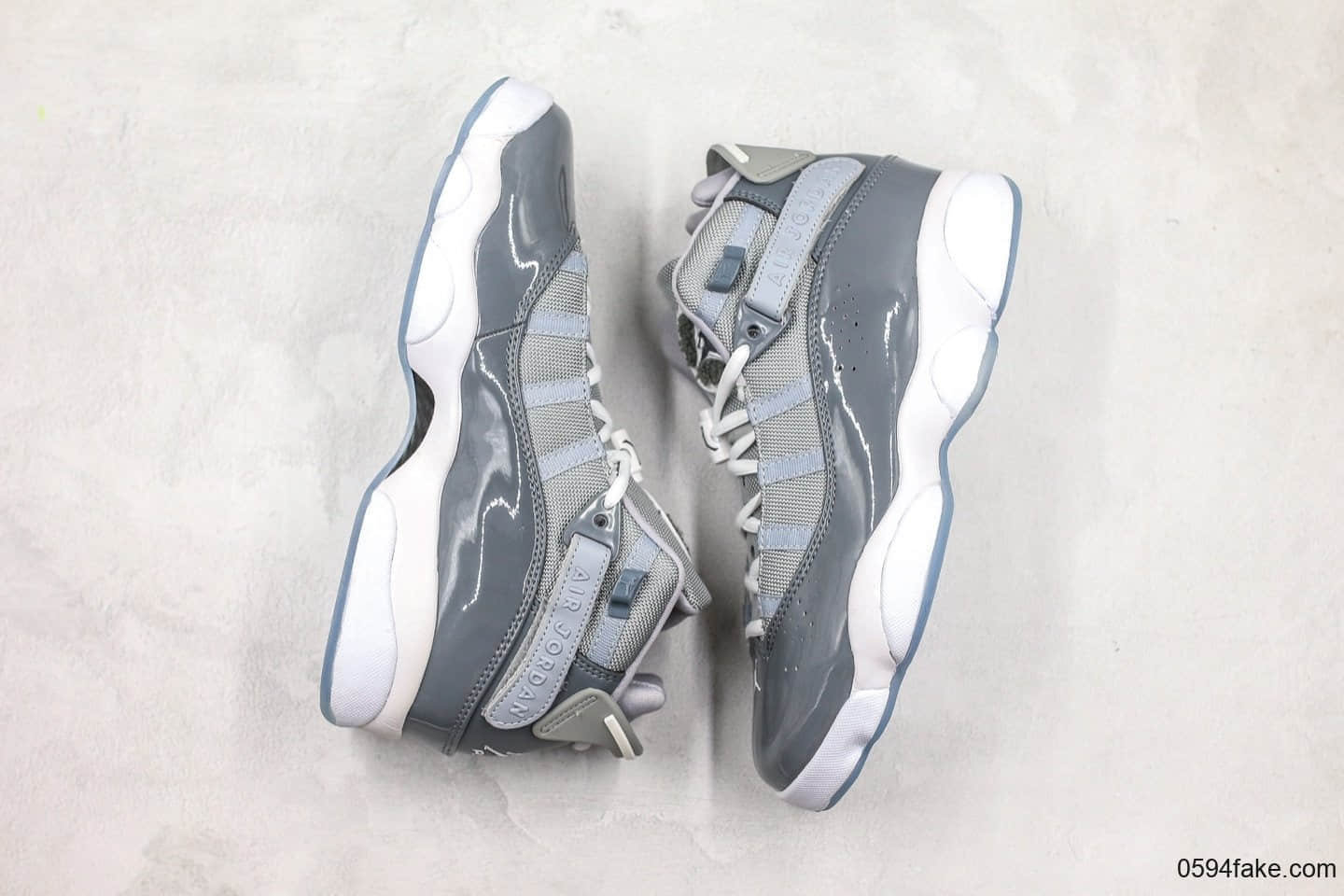 乔丹Air Jordan 6 Rings六冠王AJ6水泥灰纯原带半码 乔丹六代实战篮球鞋原厂碳纤维中底原装真猫眼 货号：322992-015