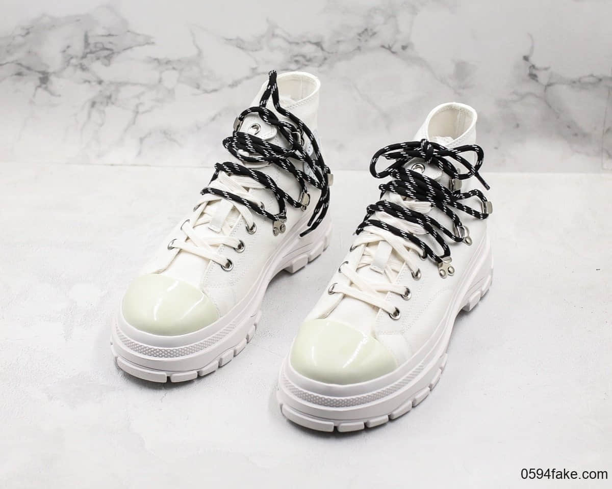 匡威Converse x Eastwood Danso联名款登山靴白色高奢小红书爆款户外鞋靴公司级