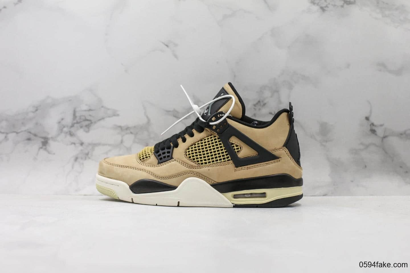乔丹Air Jordan 4 Mushroom纯原版本AJ4珍珠奶茶配色全新来袭原盒原标原鞋开模 货号:AQ9129-200