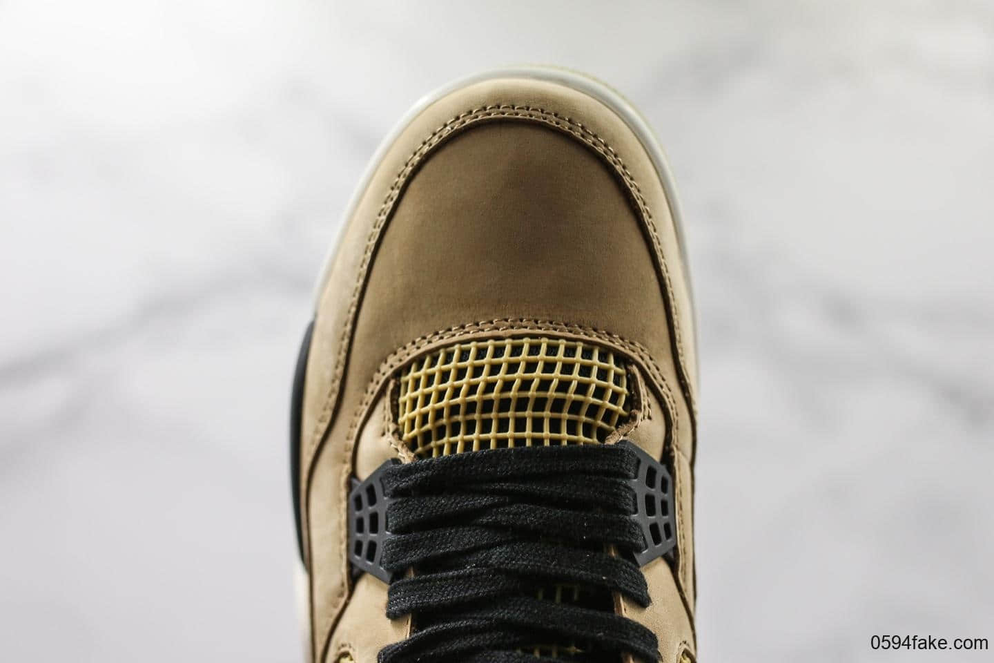 乔丹Air Jordan 4 Mushroom纯原版本AJ4珍珠奶茶配色全新来袭原盒原标原鞋开模 货号:AQ9129-200