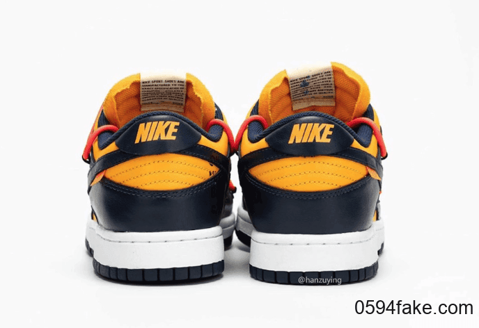 黄蓝Off-White x Nike Dunk Low实物图释出！是心动的感觉没错了！ 货号：CT0856-700