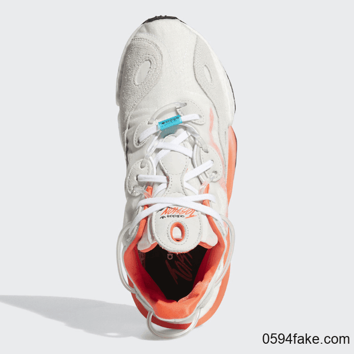 米白+粉橘！清新活力！这款adidas Torsion X你爱了吗？ 货号：EH0244