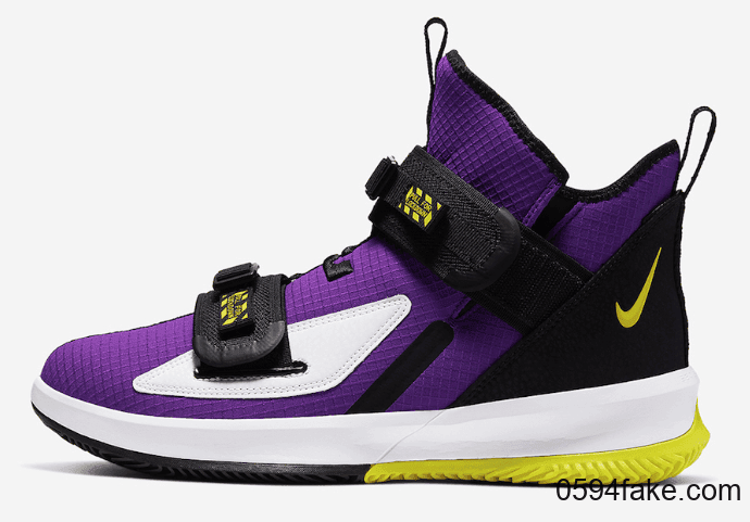熟悉的湖人配色！Nike LeBron Soldier 13“ Voltage Purple”将于10月1日发售！ 货号：AR4225-500