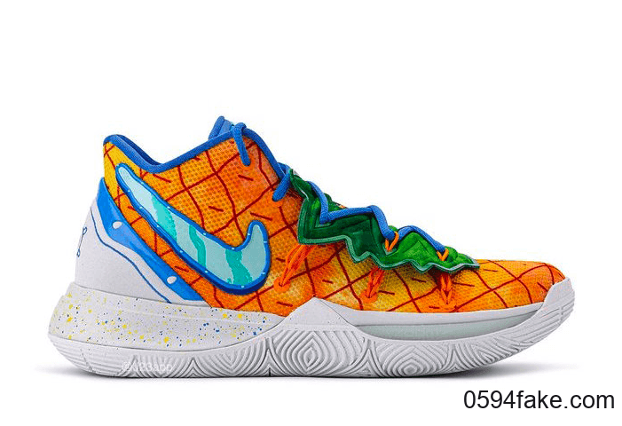 海绵宝宝 x Nike Kyrie 5系列再释新品!“菠萝屋”配色强势来袭!充满卡通趣味! 货号:CJ6951-800