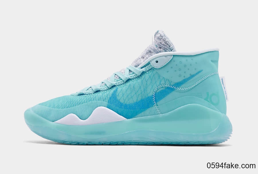 清爽蓝色调！这双Nike KD 12你打几分？ 货号：AR4229-400