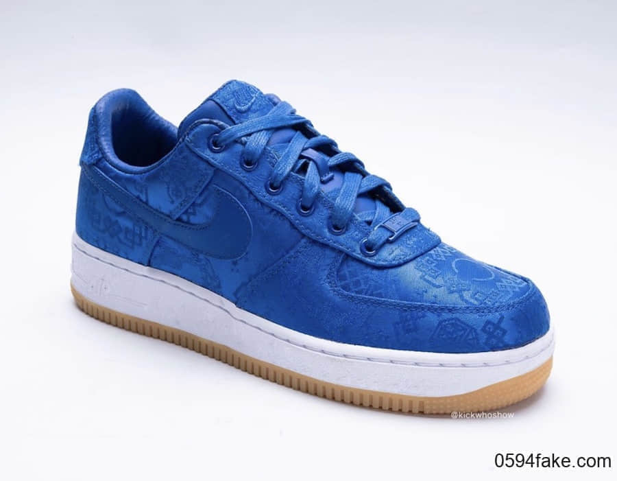 CLOT x Nike Air Force 1蓝丝绸最新实物图曝光!你期待吗? 货号:CJ5290-400