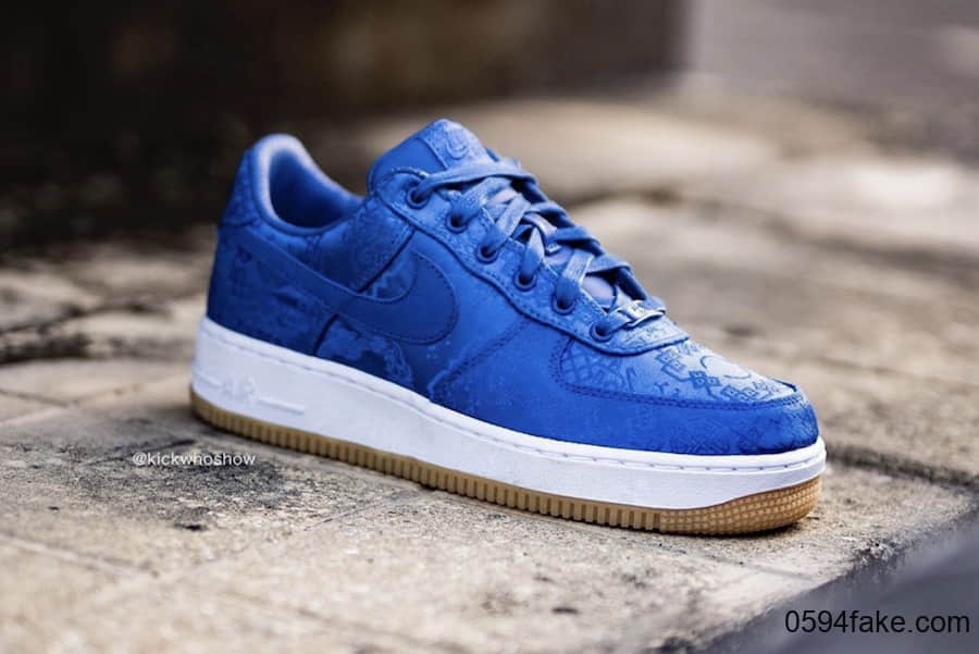 CLOT x Nike Air Force 1蓝丝绸最新实物图曝光!你期待吗? 货号:CJ5290-400
