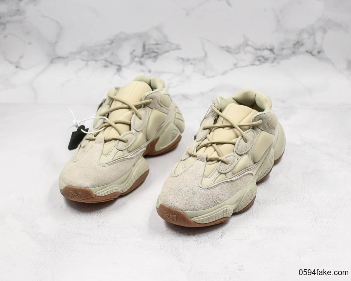 阿迪达斯adidas Yeezy 500“ Stone”椰子500老爹鞋休闲跑鞋磐石纯原带半码原档案原楦头开模原厂皮革 货号：FW4839
