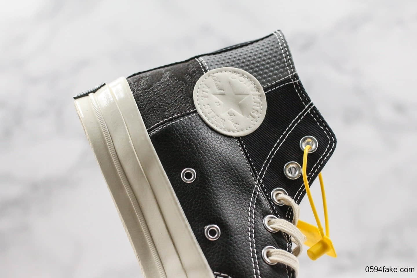 匡威Converse Chuck 70 Mixed Material公司级版本四色拼接限定款采用秋冬灯芯绒+头层小牛皮材质双围条蓝底