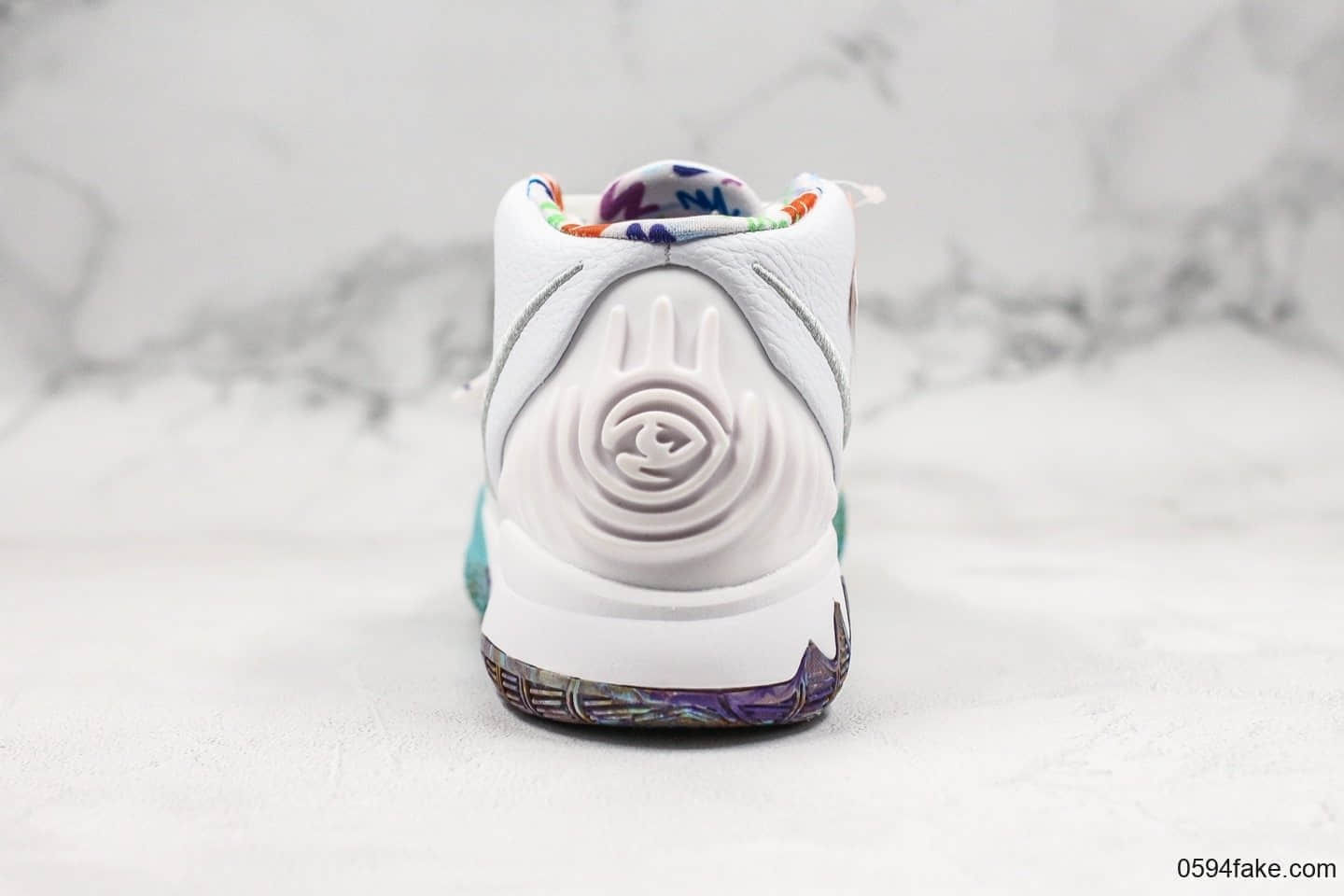 耐克Nike Kyrie 6 EP纯原版本欧文6彩虹白配色原档数据采集原厂Ortholite欧斯莱缓震鞋垫实战篮球鞋 货号：BQ9377-102