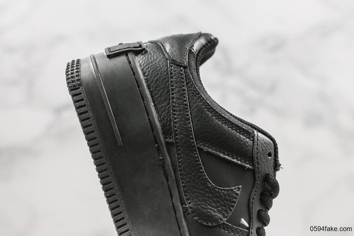 耐克Nike AF1 Shadow低帮空军一号马卡龙影子黑色纯原版本女子休闲运动板鞋加大中底内置气垫 货号:CI0919-001