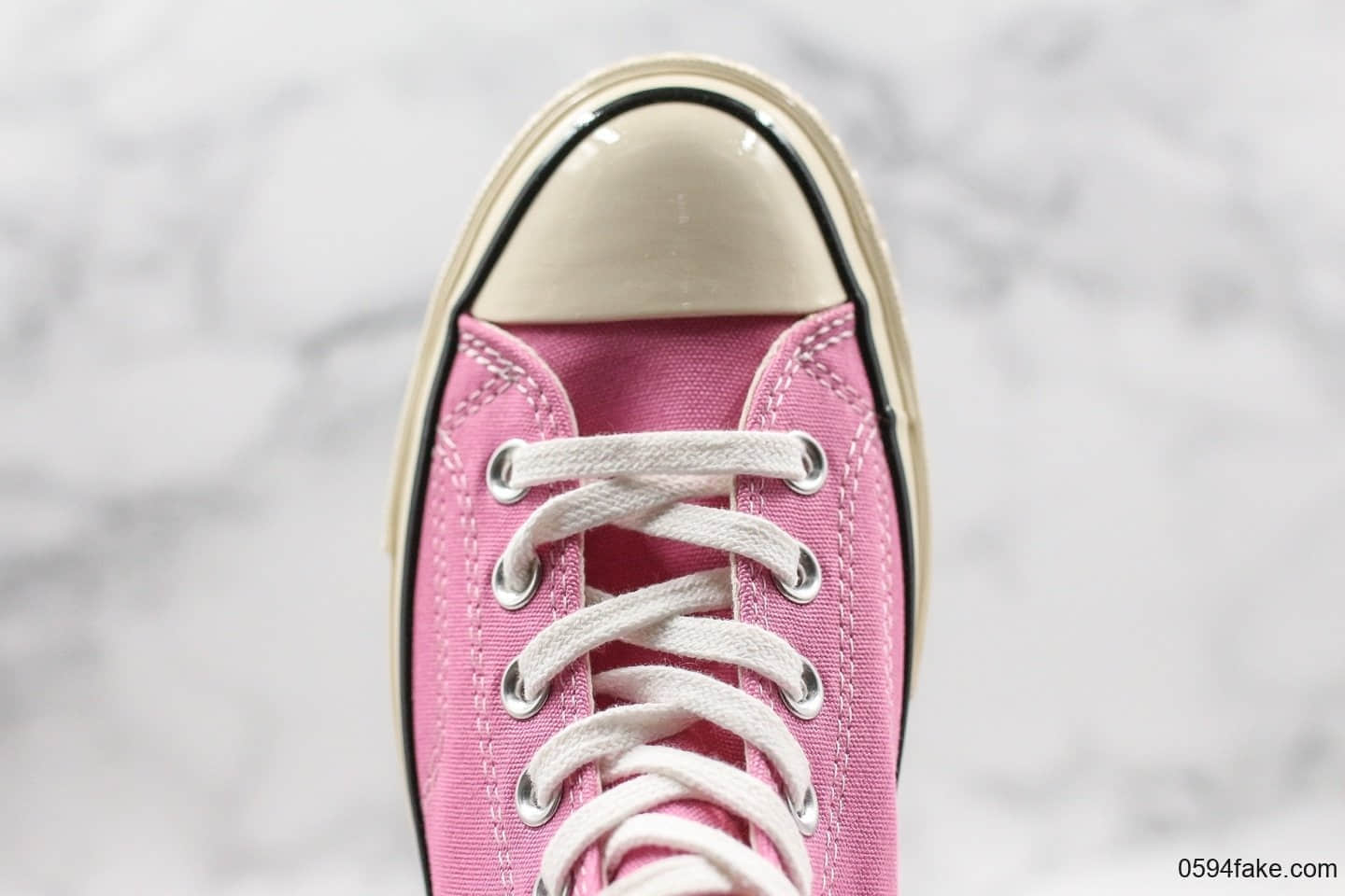 匡威Converse 1970s公司级版本19年第二季度全新鞋楦打造双围条蓝底硫化工艺粉色高帮帆布鞋 货号：164947C