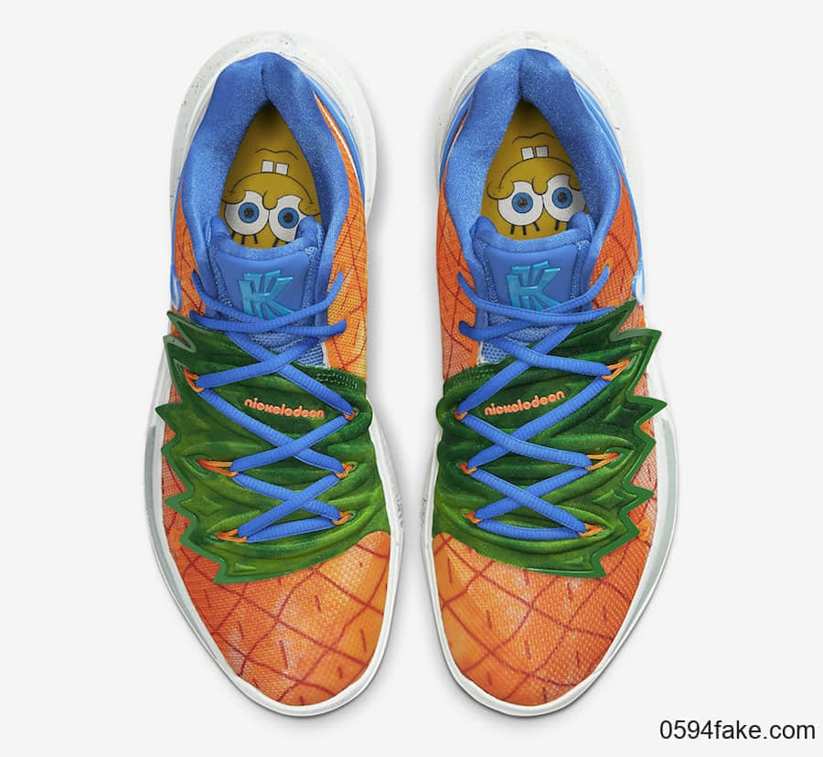《海绵宝宝》 x Nike Kyrie 5“菠萝屋”配色释出官图！ 货号：CJ6951-800