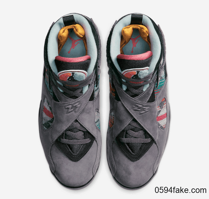 特色民族图腾印花!Air Jordan 8 N7 Pendleton释出官图! 货号:CQ9601-001