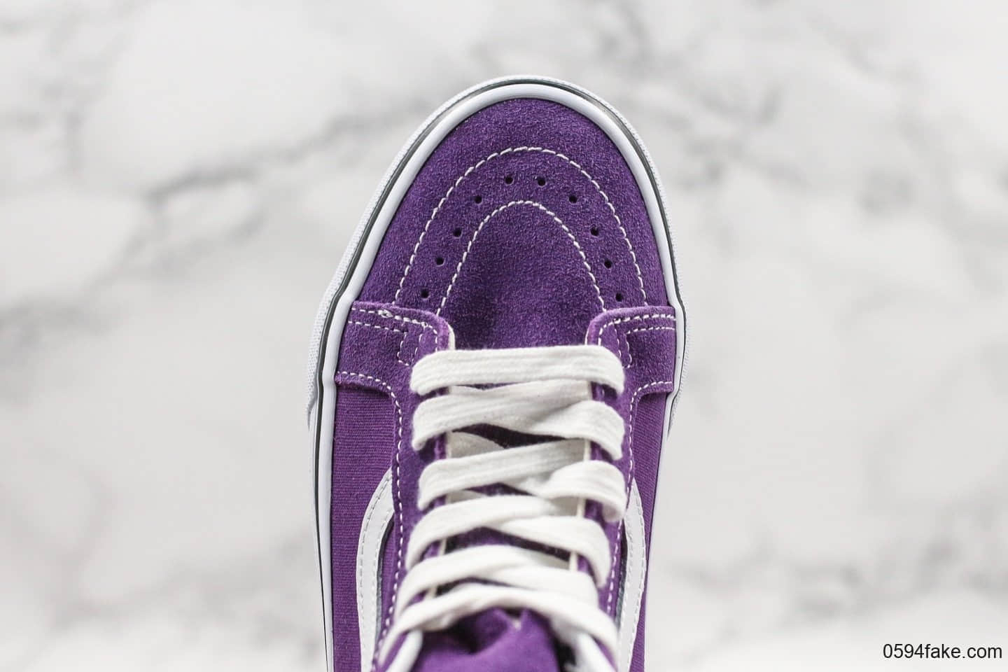 万斯VANS SK8-HI-ZIP公司级版本联名紫色后跟拉链款小红书爆款经典高帮拉链款原厂硫化工艺 货号：VN000XH8GKV